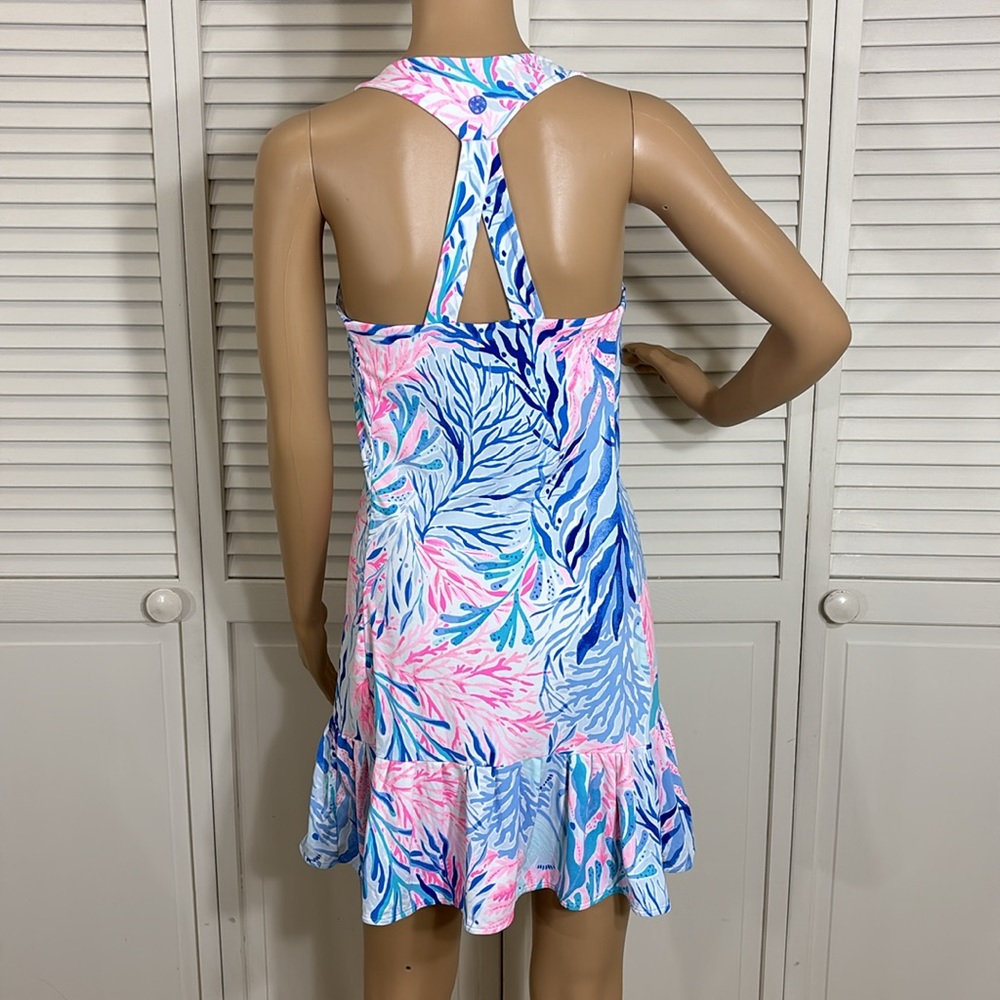 Lilly Pulitzer Meryl Ace Tennis Dress Kaleidoscope Coral Medium - Picture 12 of 16